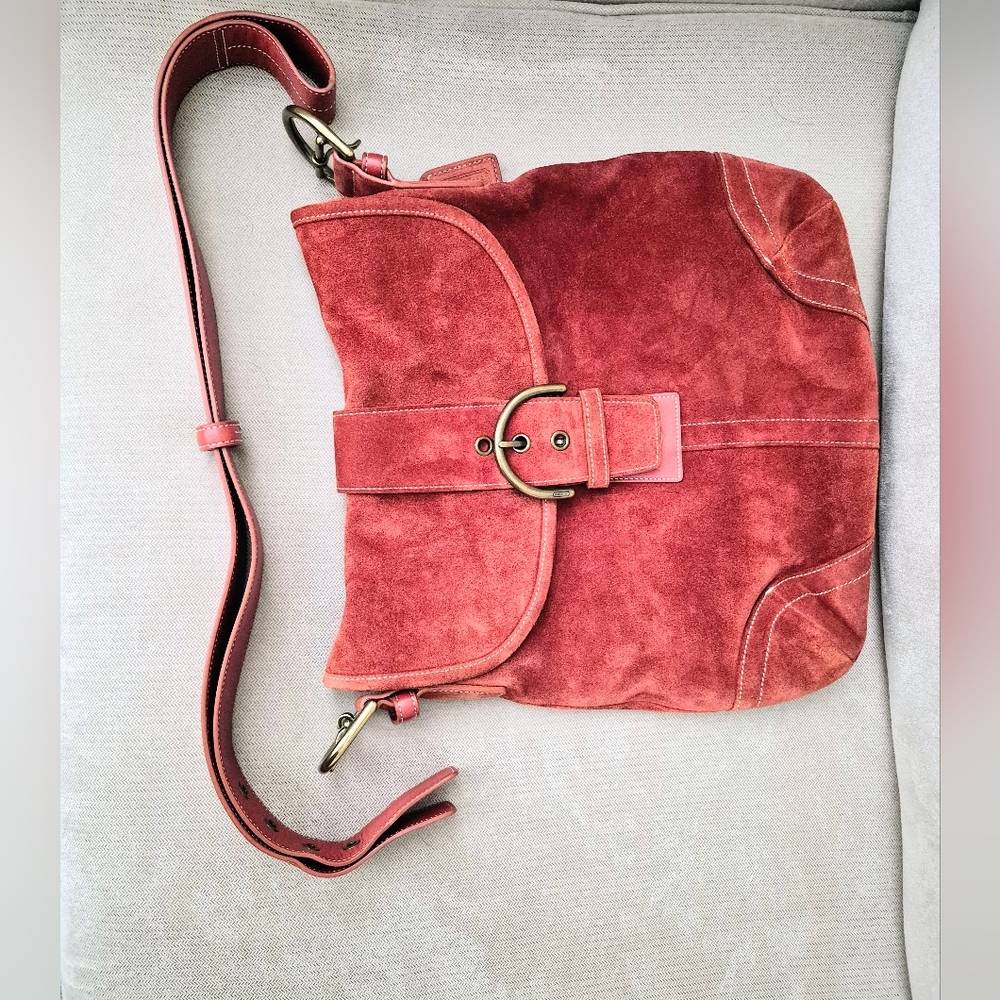 Coach Soft Suede Duffle in Rust - Picture 8 of 11